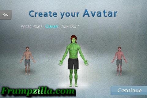 Coach K's iPhone app avatar screen