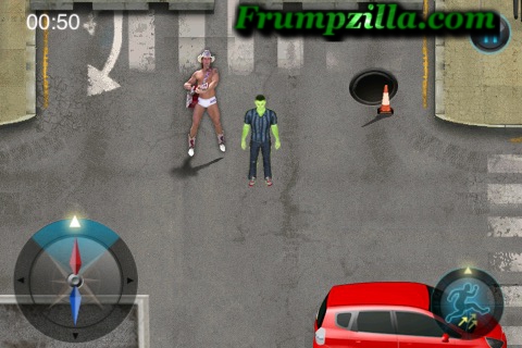 Giant tranny buskers are out in droves in Coach K's iPhone app